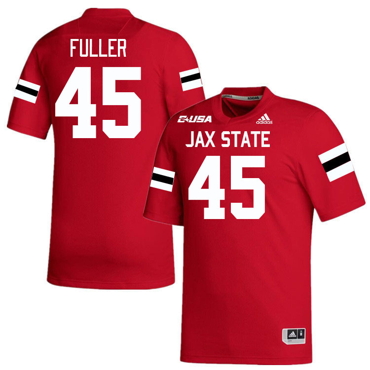 #45 Cole Fuller Jacksonville State Gamecocks College Football Jerseys Stitched-Red